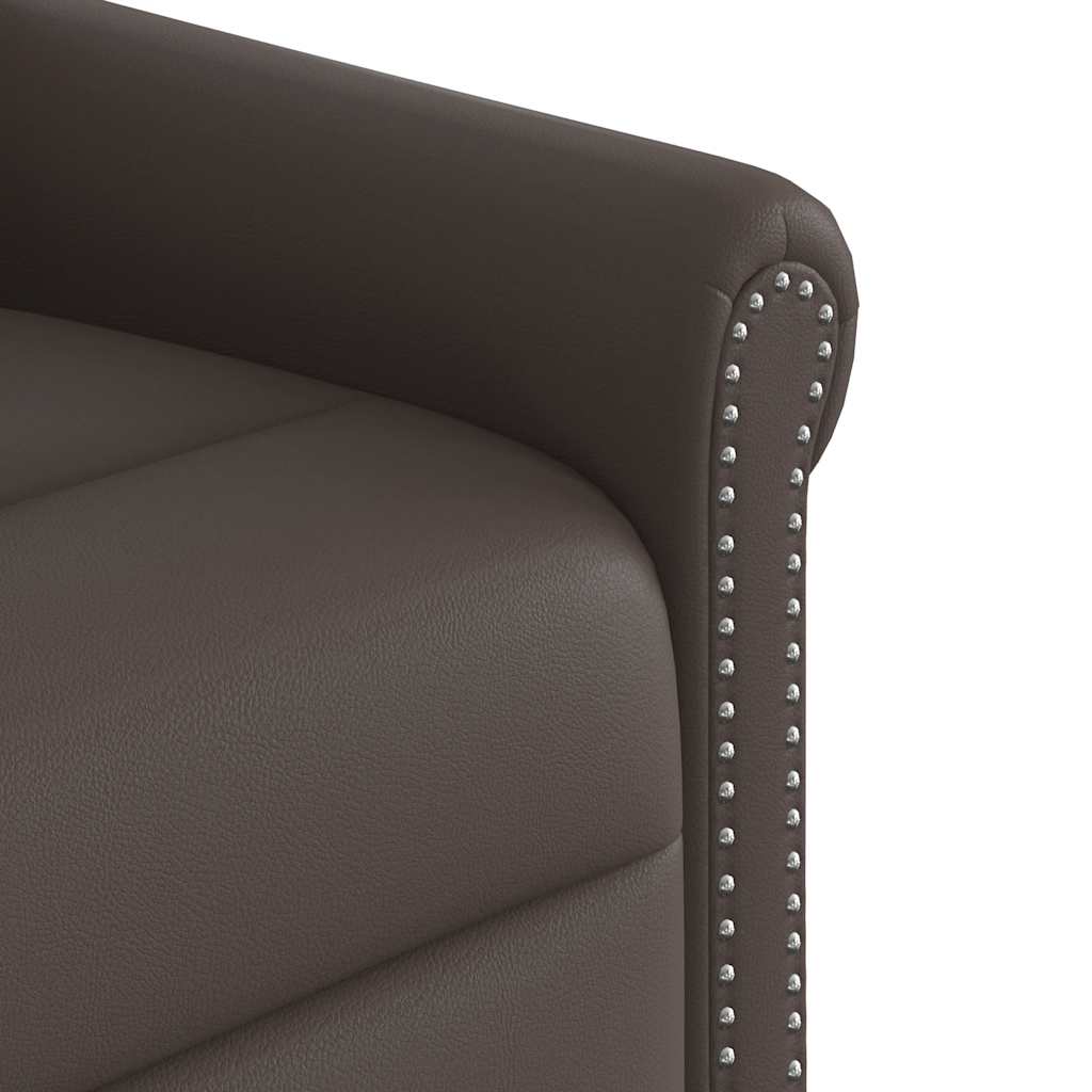 Poltrona massagens reclinável elevatória couro artificial