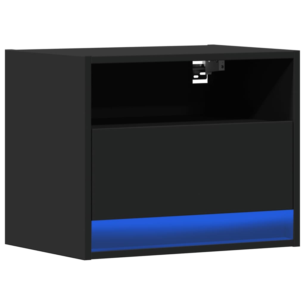 Mesa de cabeceira de parede com luzes LED