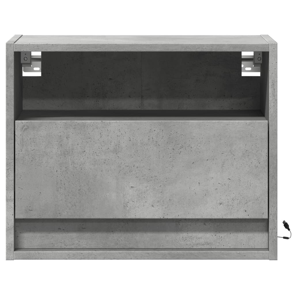 Mesa de cabeceira de parede com luzes LED