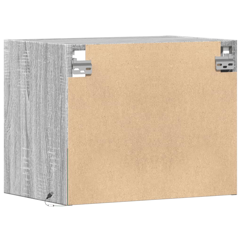 Mesas de cabeceira de parede com luzes LED 2 pcs