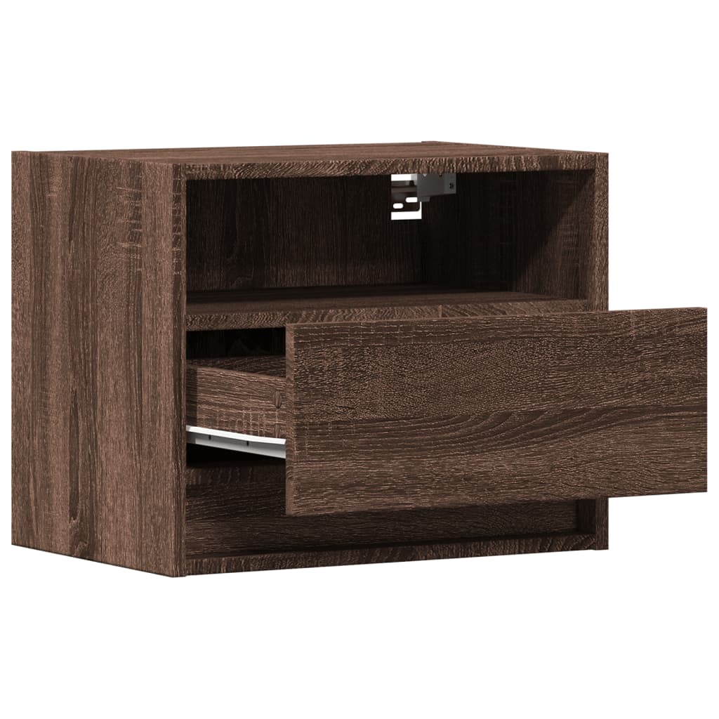 Mesa de cabeceira de parede com luzes LED