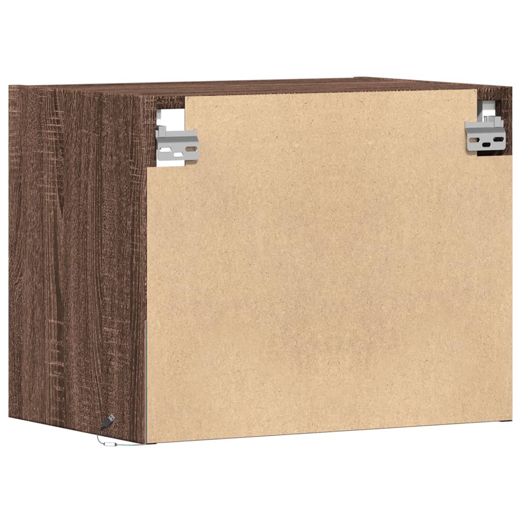 Mesas de cabeceira de parede com luzes LED 2 pcs