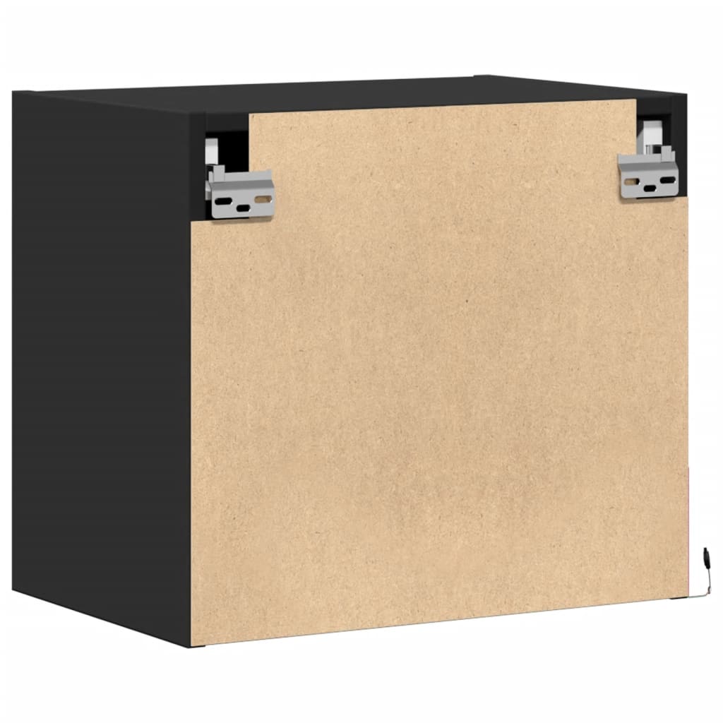 Mesas de cabeceira de parede com luzes LED 2 pcs
