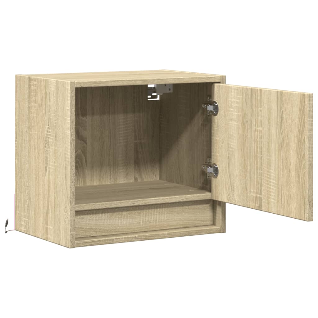 Mesa de cabeceira de parede com luzes LED