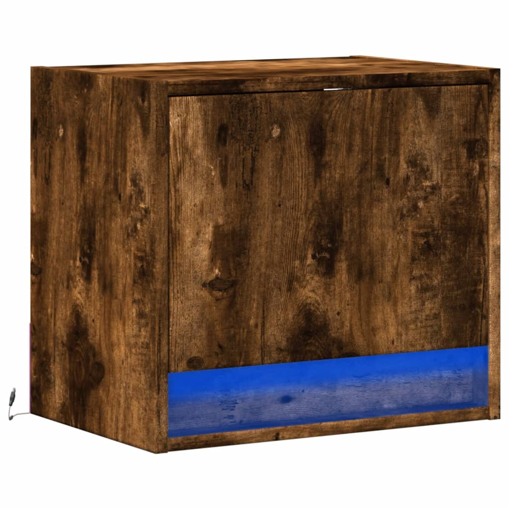 Mesa de cabeceira de parede com luzes LED