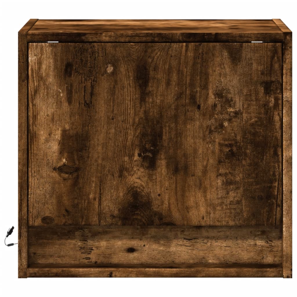 Mesa de cabeceira de parede com luzes LED