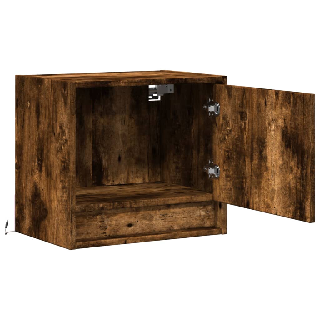 Mesa de cabeceira de parede com luzes LED