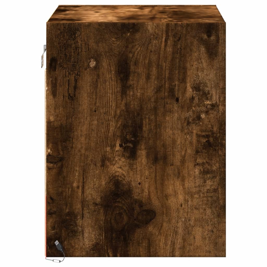 Mesa de cabeceira de parede com luzes LED