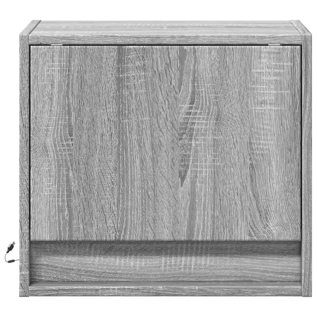 Mesa de cabeceira de parede com luzes LED