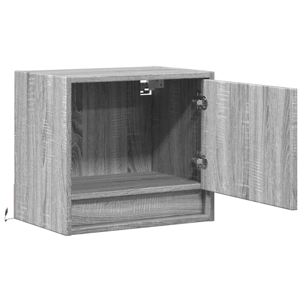 Mesa de cabeceira de parede com luzes LED