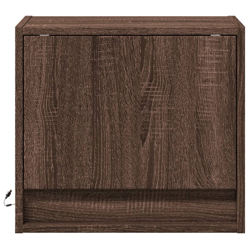 Mesa de cabeceira de parede com luzes LED