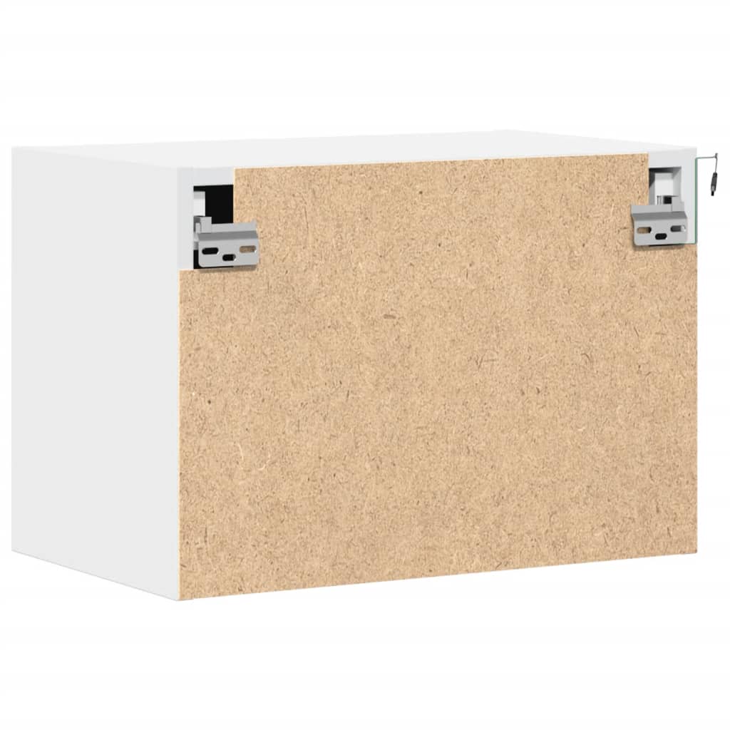 Mesas de cabeceira de parede com luzes LED 2 pcs