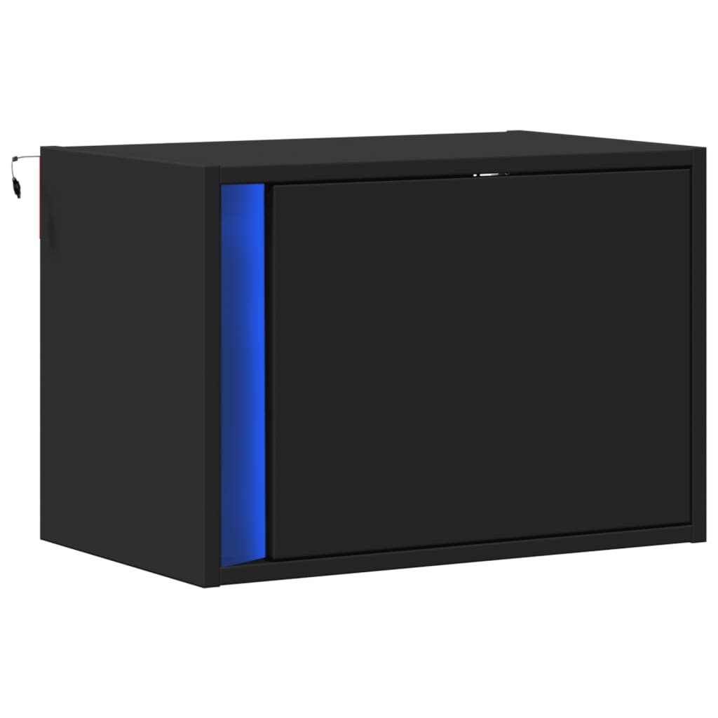 Mesa de cabeceira de parede com luzes LED