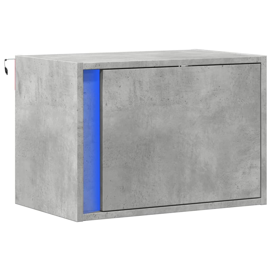Mesa de cabeceira de parede com luzes LED
