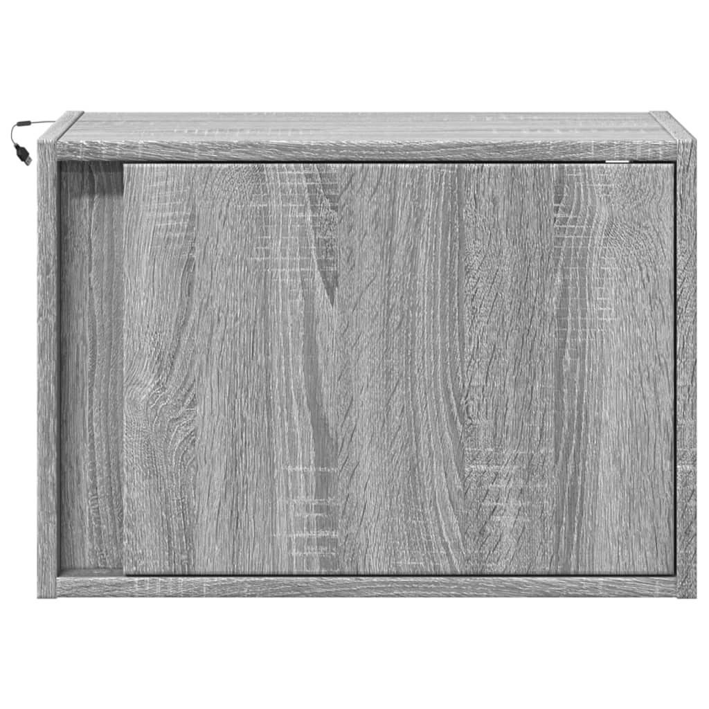 Mesa de cabeceira de parede com luzes LED
