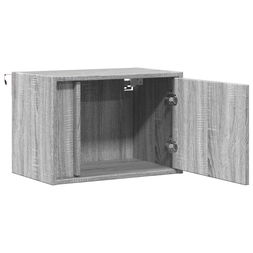 Mesa de cabeceira de parede com luzes LED