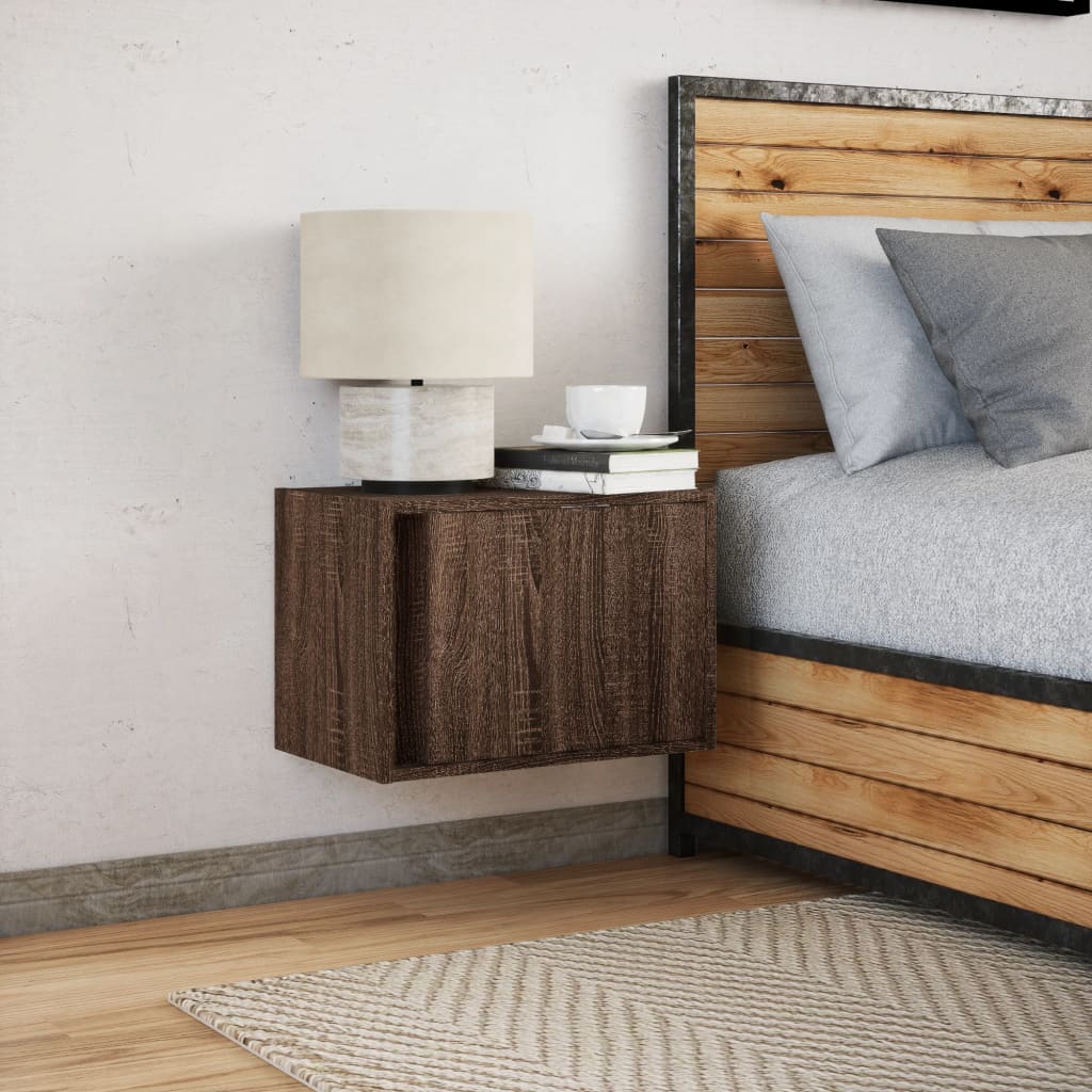 Mesa de cabeceira de parede com luzes LED
