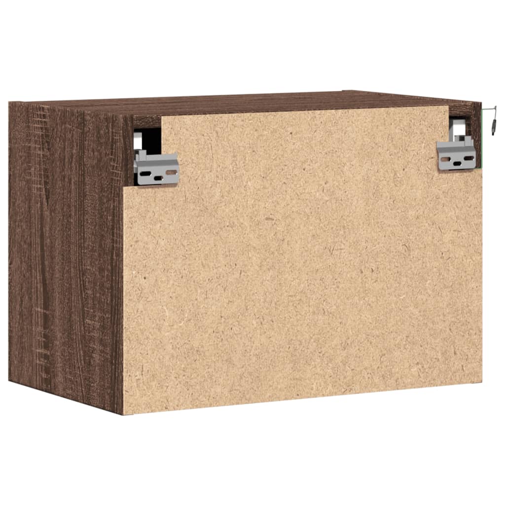 Mesas de cabeceira de parede com luzes LED 2 pcs