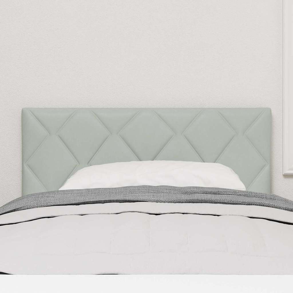 Cabeceira LED Geométrico Manual Cinzento-claro 100 cm Veludo