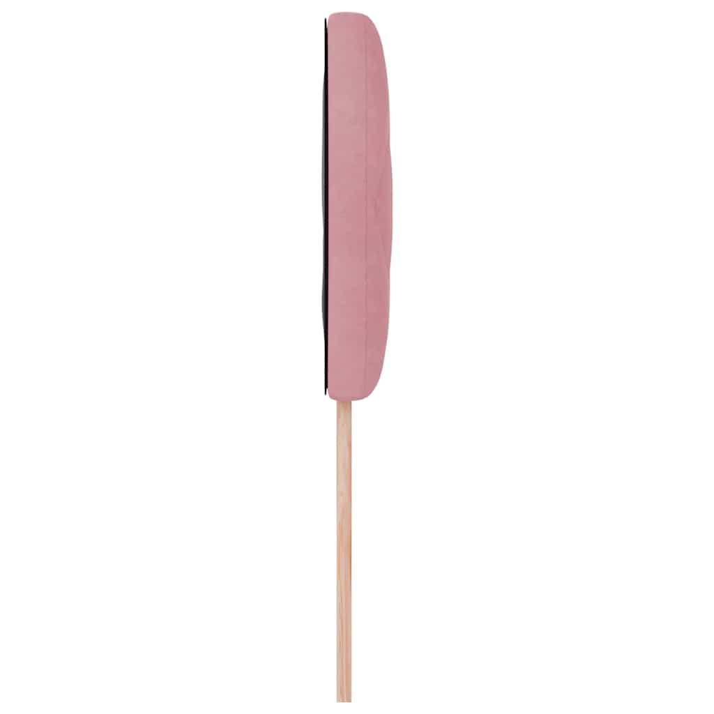 Cabeceira LED com luzes de tira LED Manual Rosa 100 cm Veludo