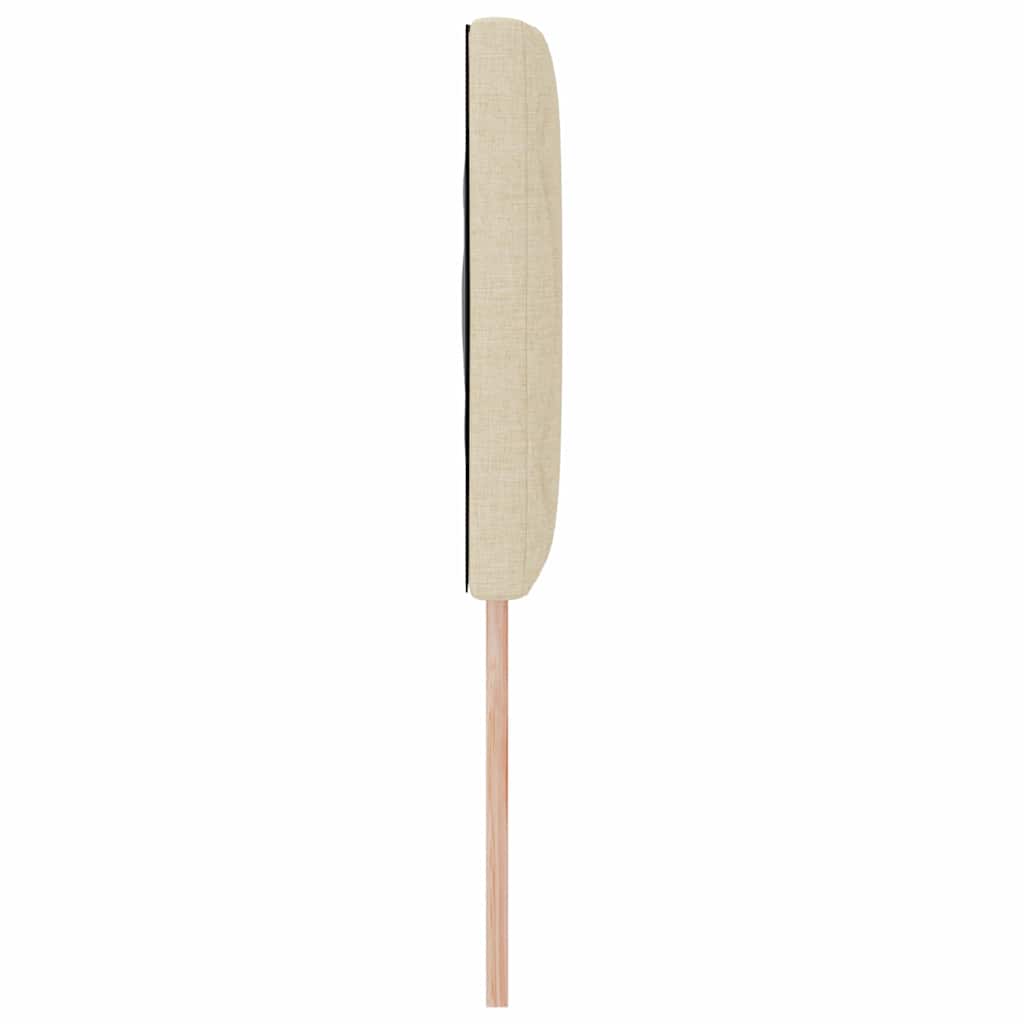 Cabeceira com luzes de tira LED Ajustável Creme 160 cm tecido