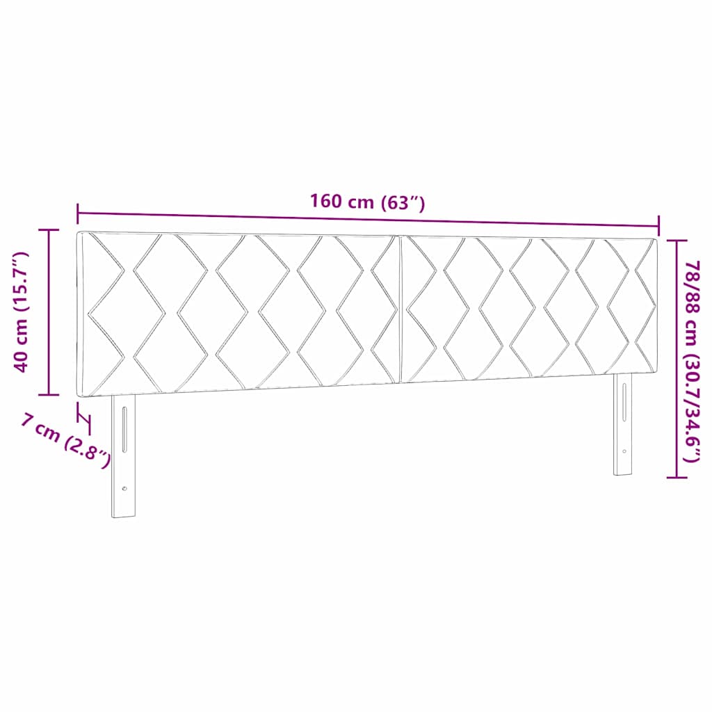 Cabeceira com luzes de tira LED Ajustável Creme 160 cm tecido
