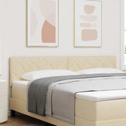 Cabeceira com luzes de tira LED Ajustável Creme 180 cm tecido