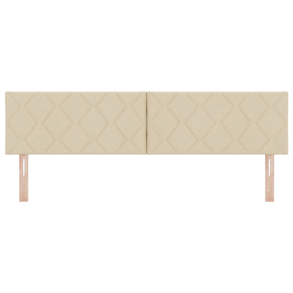 Cabeceira com luzes de tira LED Ajustável Creme 180 cm tecido