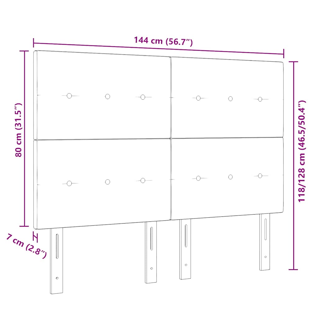 Cabeceira com luzes de tira LED Ajustável Preto 72 cm Veludo