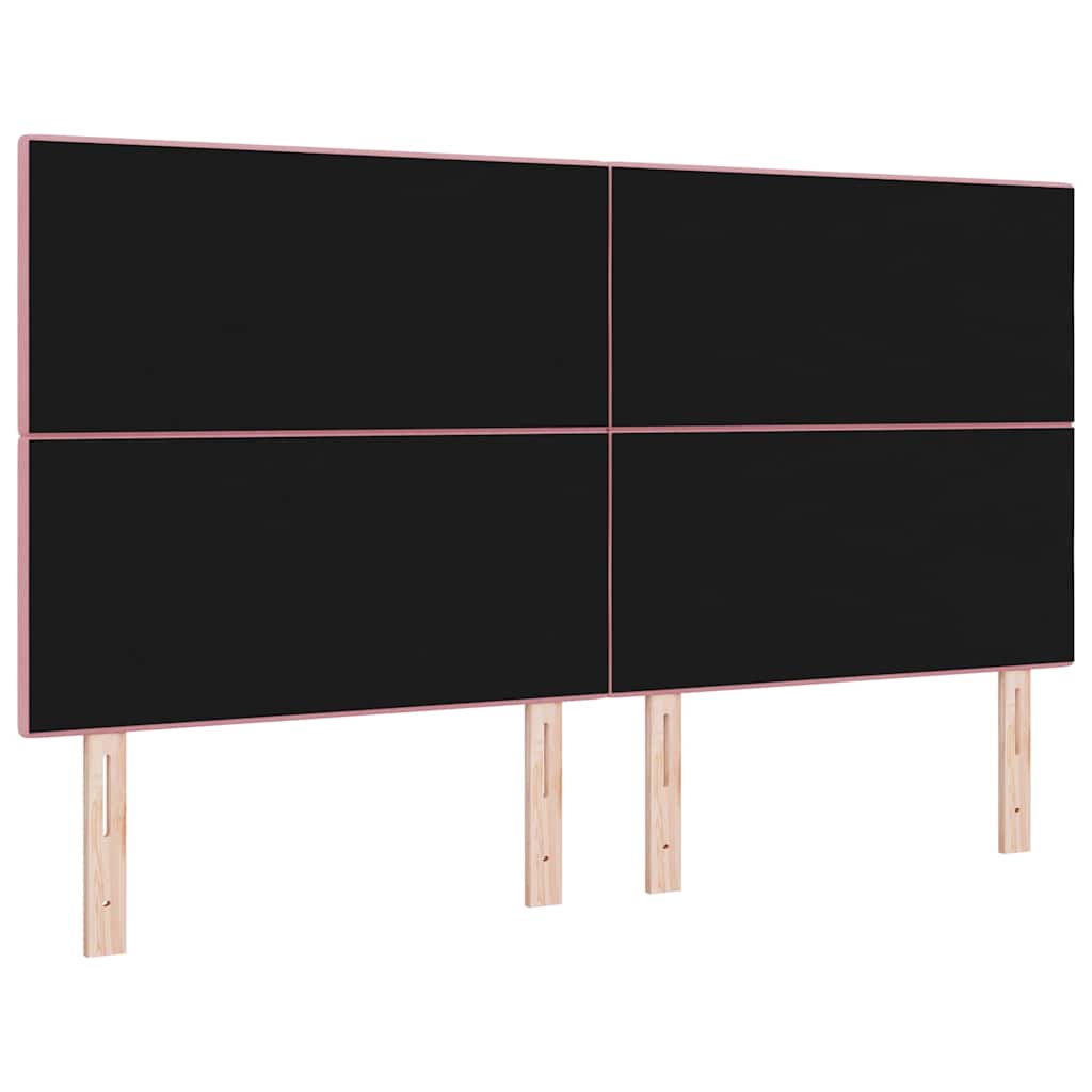 Cabeceira com luzes de tira LED com cabeceira Rosa 90 cm Veludo