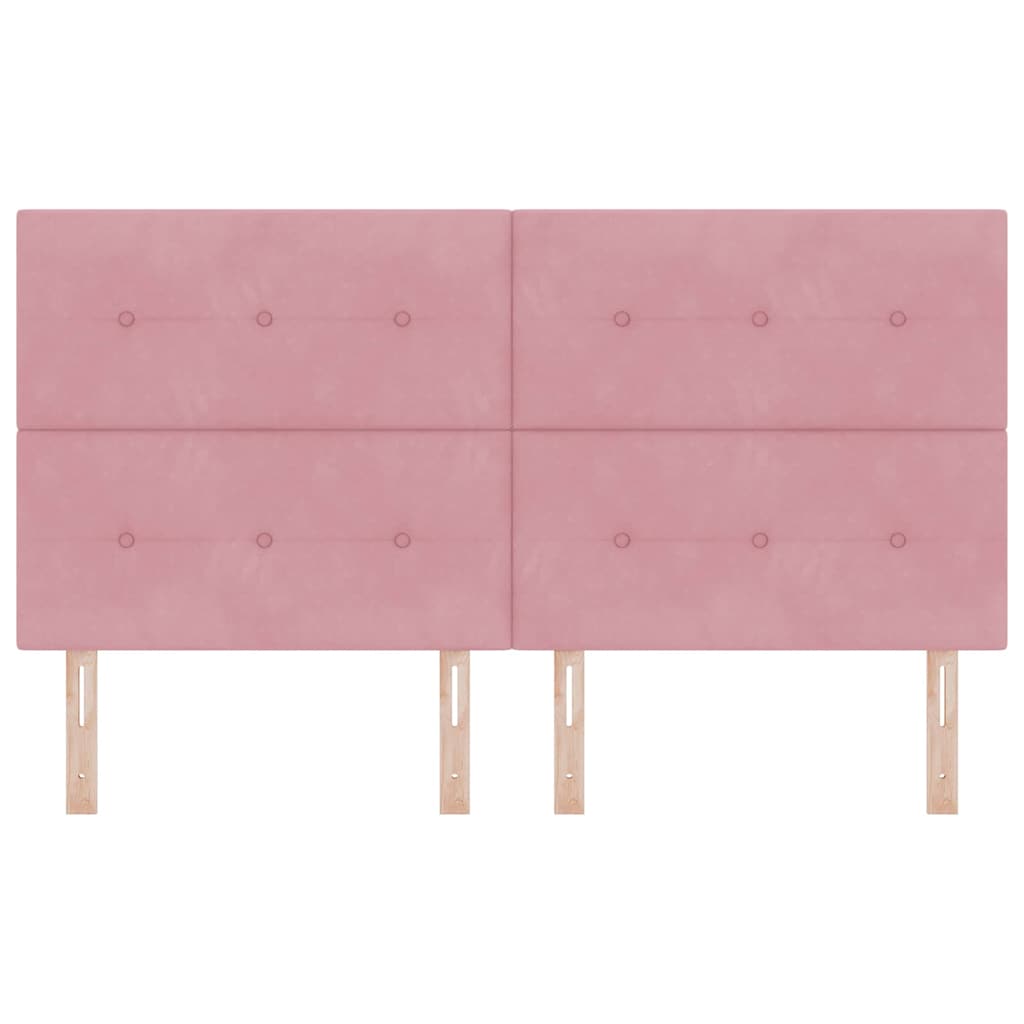 Cabeceira com luzes de tira LED com cabeceira Rosa 90 cm Veludo