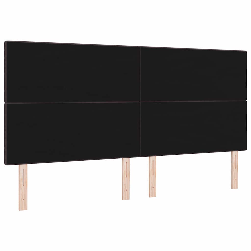 Cabeceira LED com cabeceira Castanho escuro 200 cm tecido