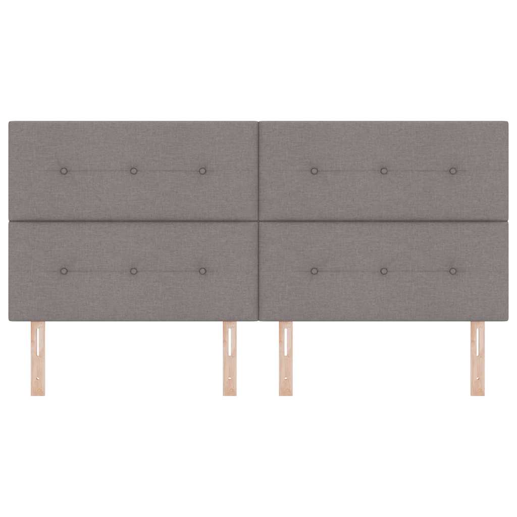 Cabeceira LED com cabeceira Cinzento-acastanhado 200 cm tecido