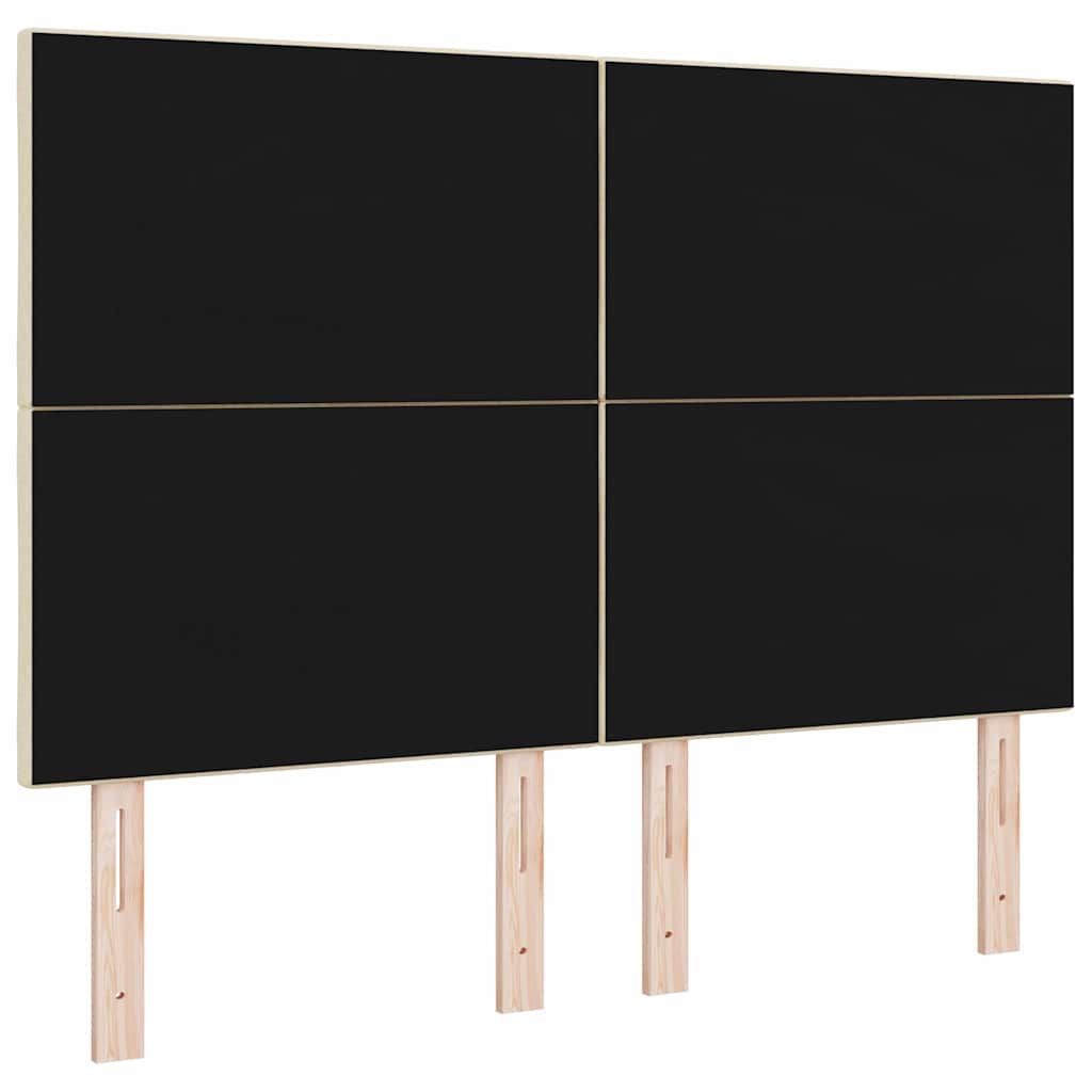 Cabeceira com luzes de tira LED Ajustável Creme 160 cm tecido