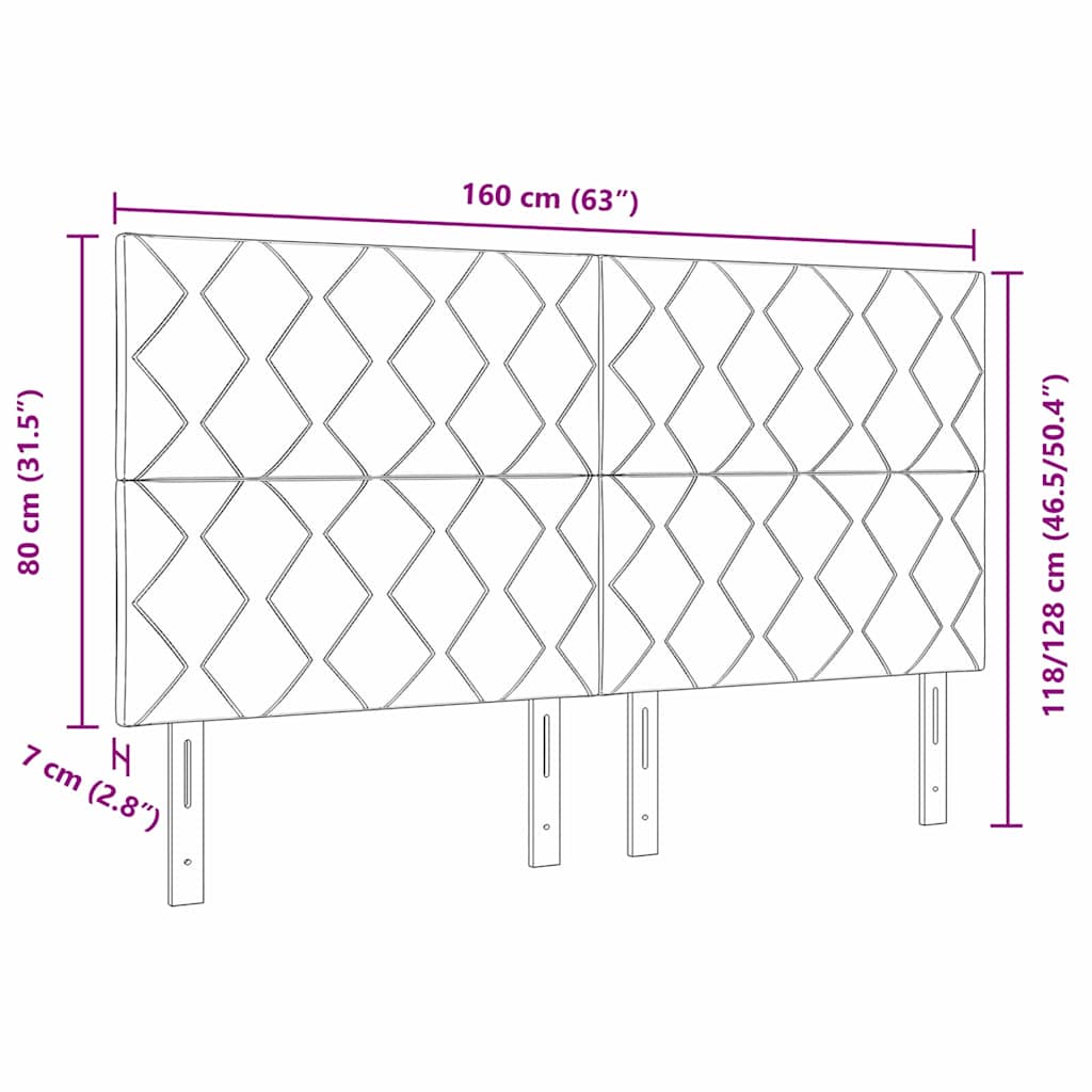 Cabeceira LED com luzes de tira LED Manual Preto 160 cm Veludo