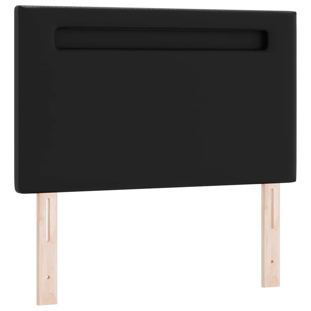 Estrutura de cama com colchão Preto 90 x 190 cm Couro sintético