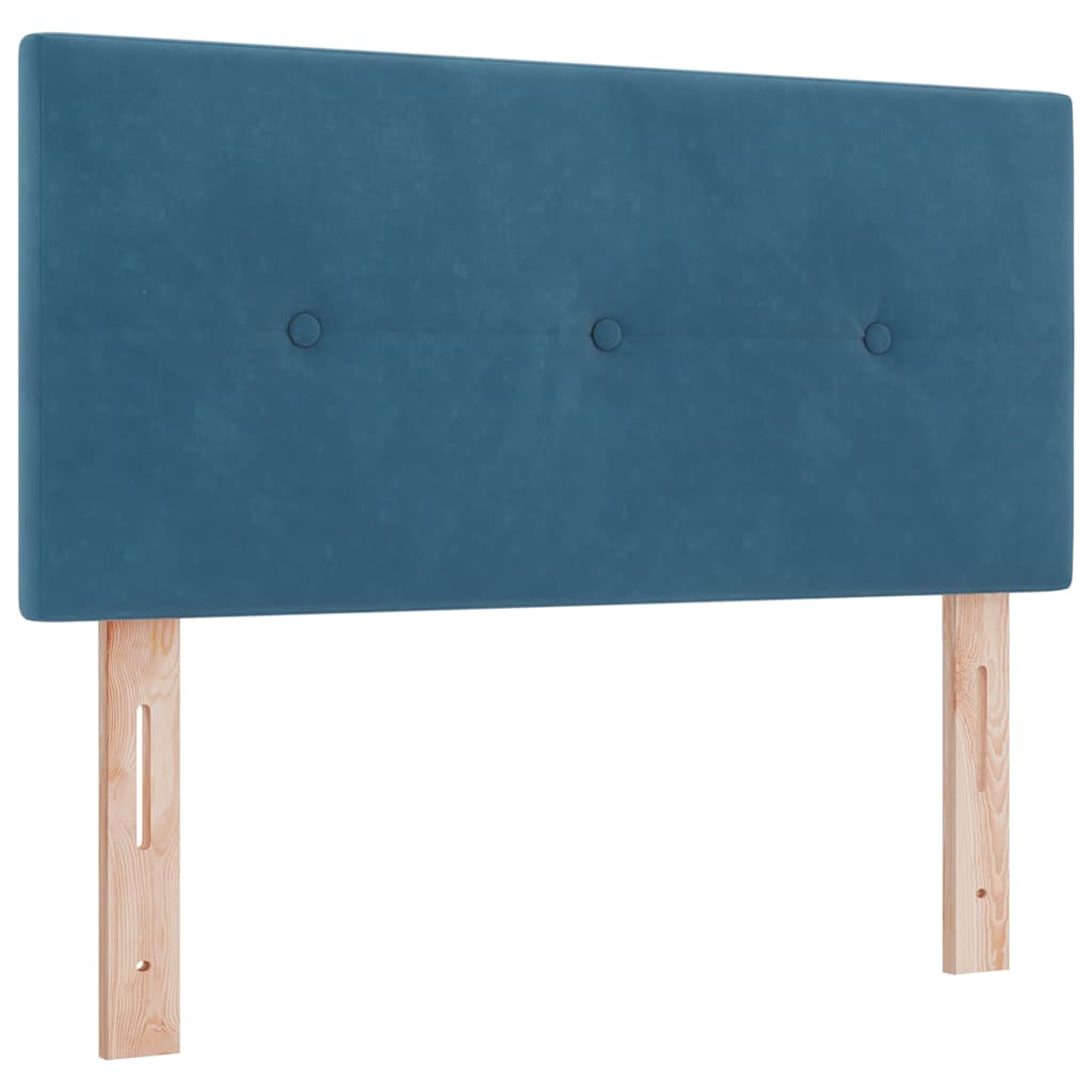 Cama Box Spring com Colchão Azul escuro 90 x 200 cm tecido