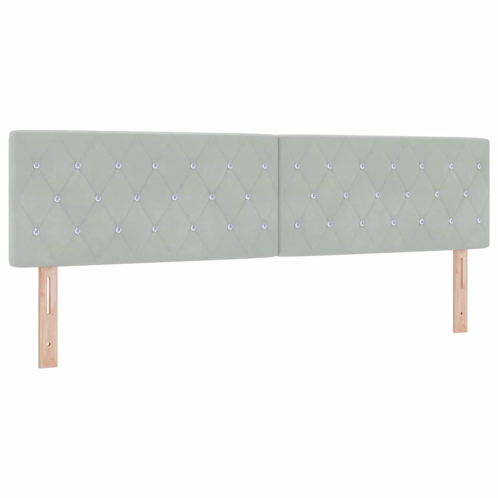 Cama Box Spring com Colchão Cinza Escuro 80x200 cm em Veludo