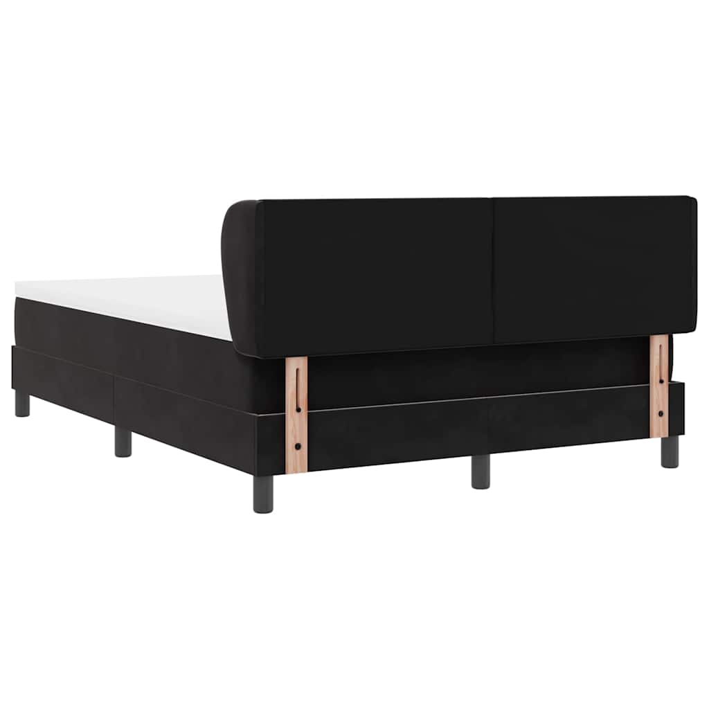 Cama Box Spring com Colchão Cinza Escuro 80x200 cm em Veludo