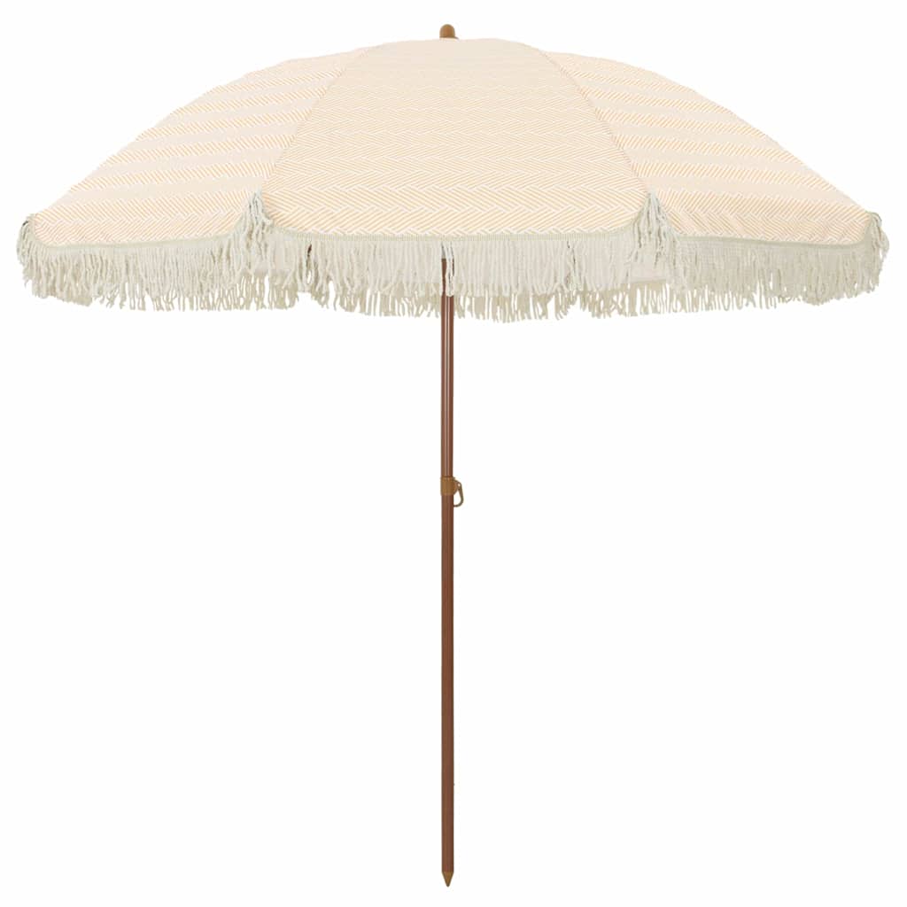 Guarda-sol Amarelo e Branco Ø 205 x 209 cm Aço
