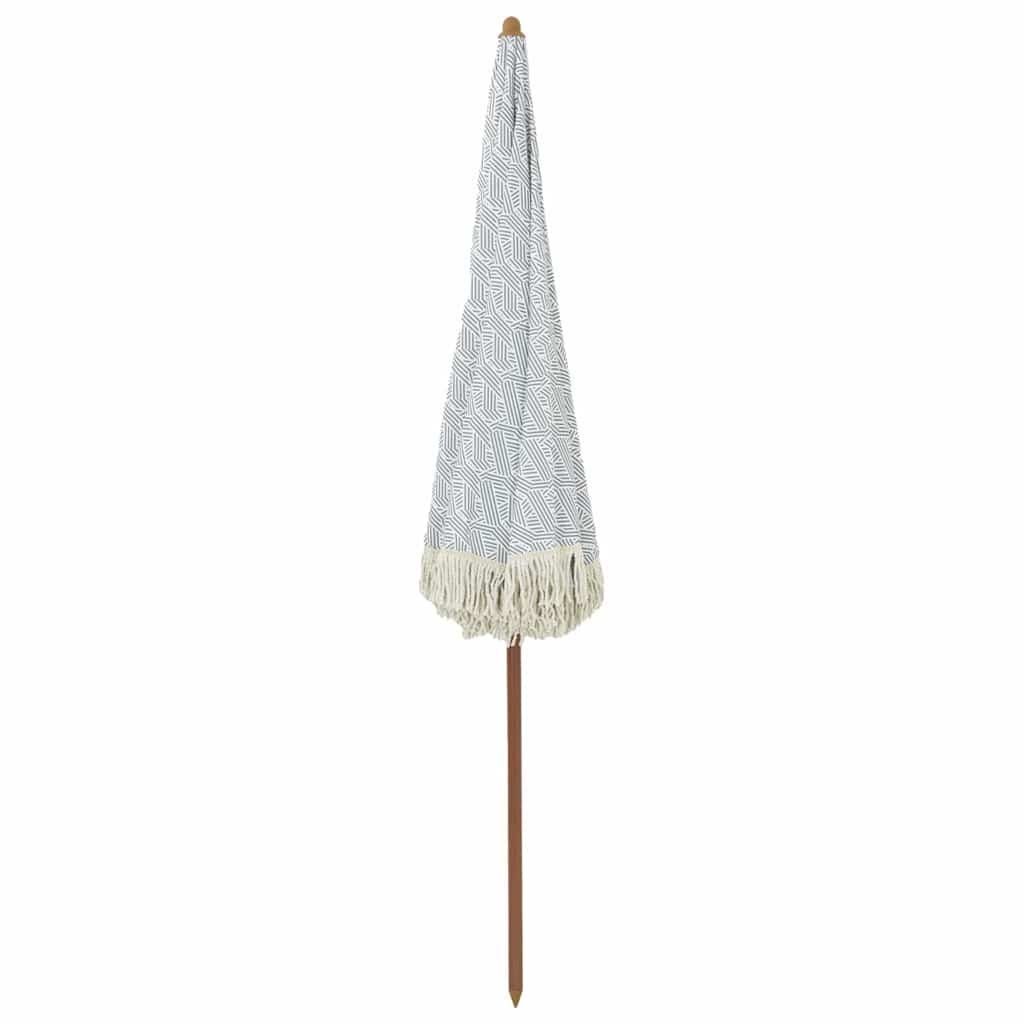 Guarda-sol Cinza e Branco Ø 205 x 209 cm Aço