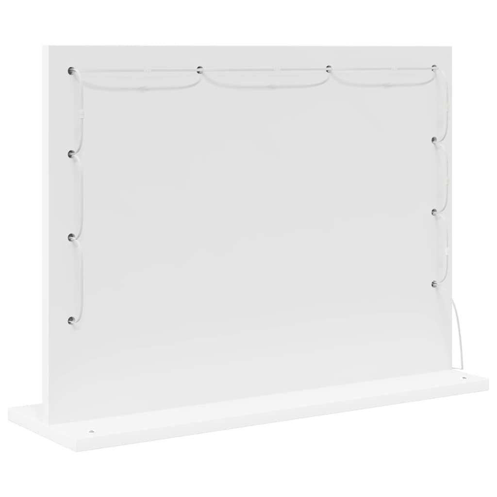 Espelho de Vaidade com luzes de tira LED Branco 60 x 45 x 18 cm
