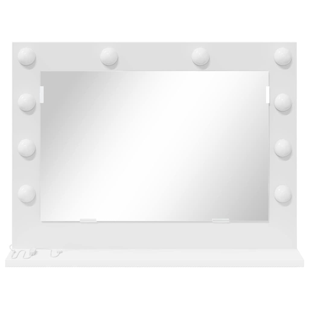Espelho de Vaidade com luzes de tira LED Branco 60 x 45 x 18 cm