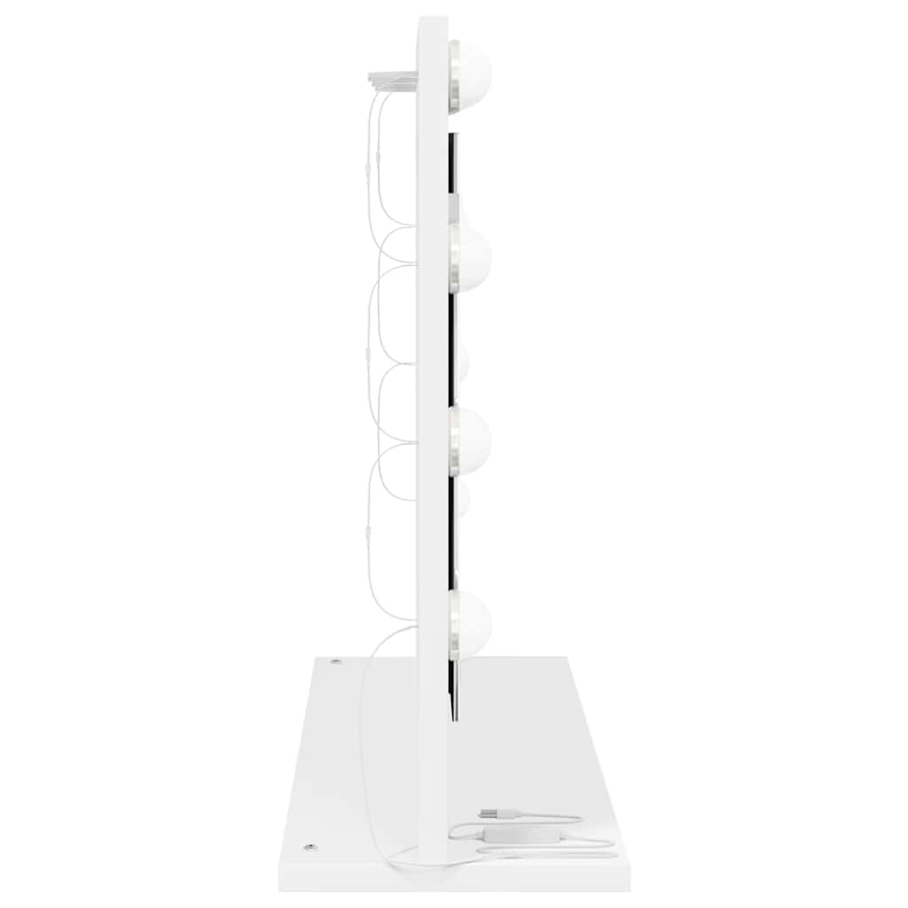 Espelho de Vaidade com luzes de tira LED Branco 60 x 45 x 18 cm