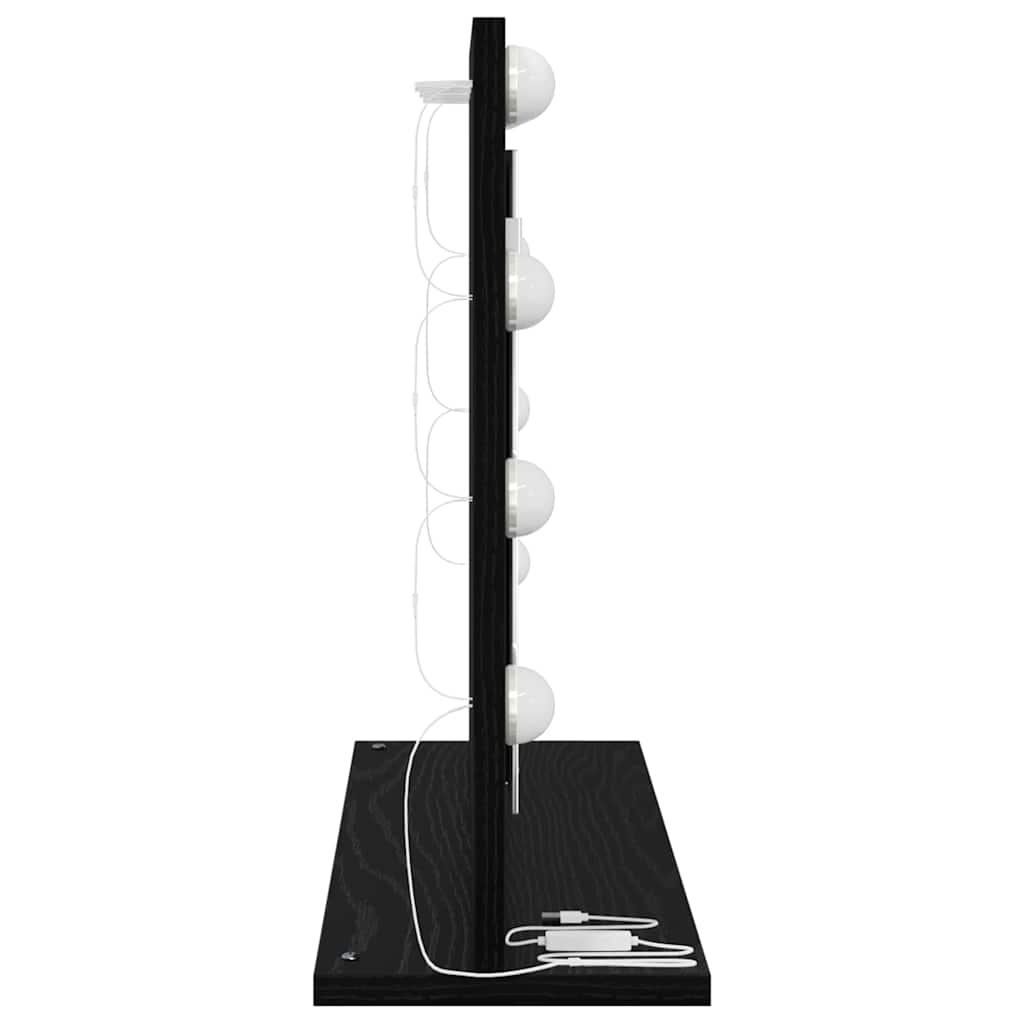Espelho de Vaidade com espelho Carvalho Preto 60 x 45 x 18 cm