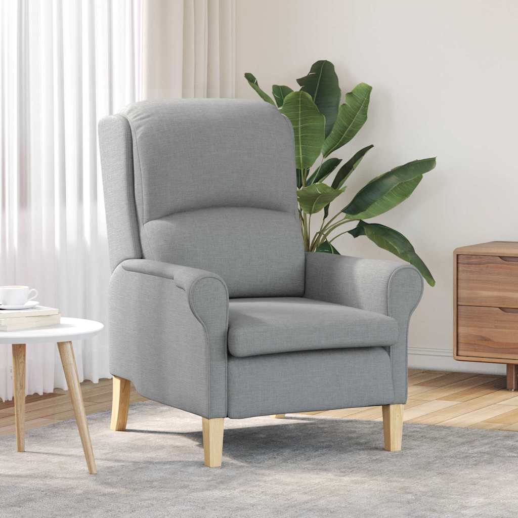 poltrona Cinzento-claro 76 x 94 x 102 cm tecido