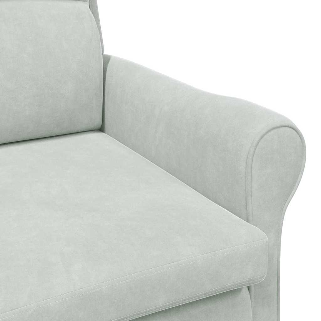 poltrona Cinzento-claro 76 x 94 x 102 cm Veludo