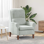 poltrona Cinzento-claro 76 x 94 x 102 cm Veludo