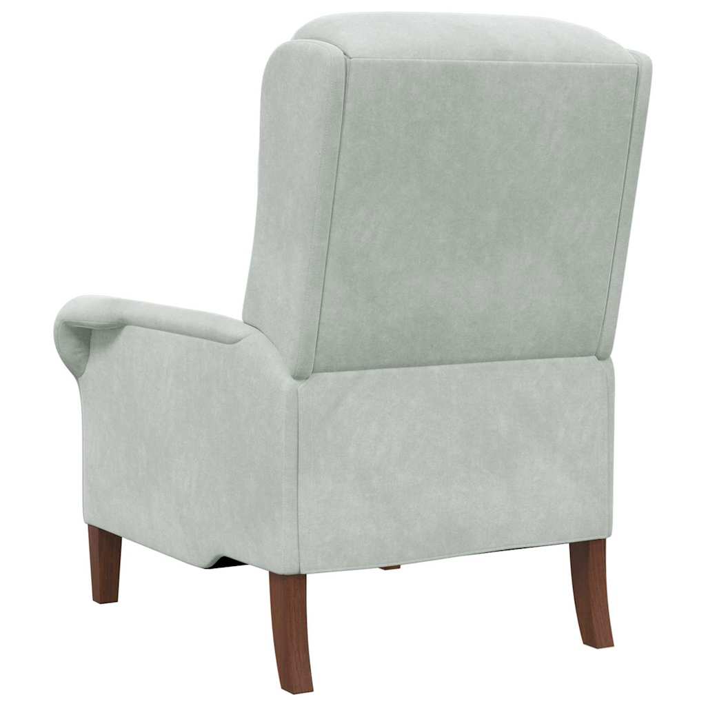 poltrona Cinzento-claro 76 x 94 x 102 cm Veludo
