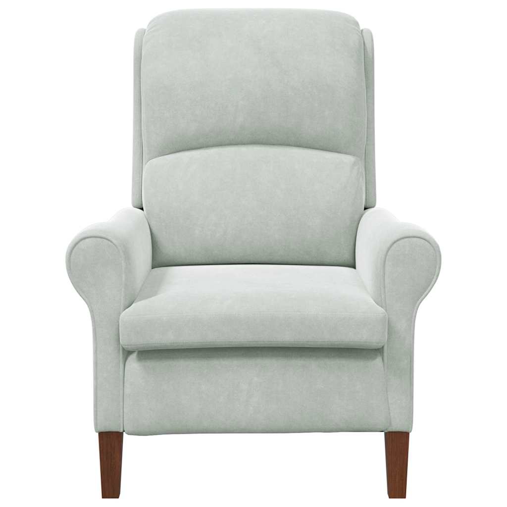 poltrona Cinzento-claro 76 x 94 x 102 cm Veludo